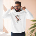 Koi Fish Floral Fleece Hoodie