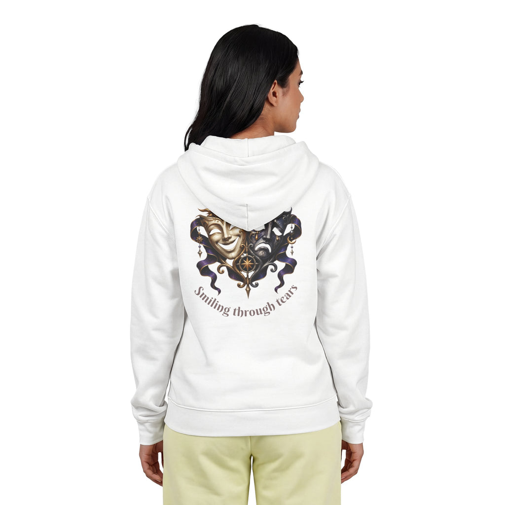 Smiling Through Tears Theater Masks Zip Hoodie