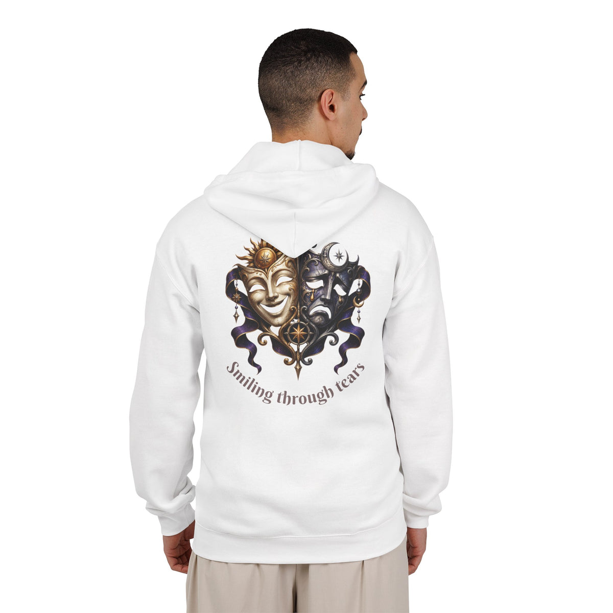 Smiling Through Tears Theater Masks Zip Hoodie