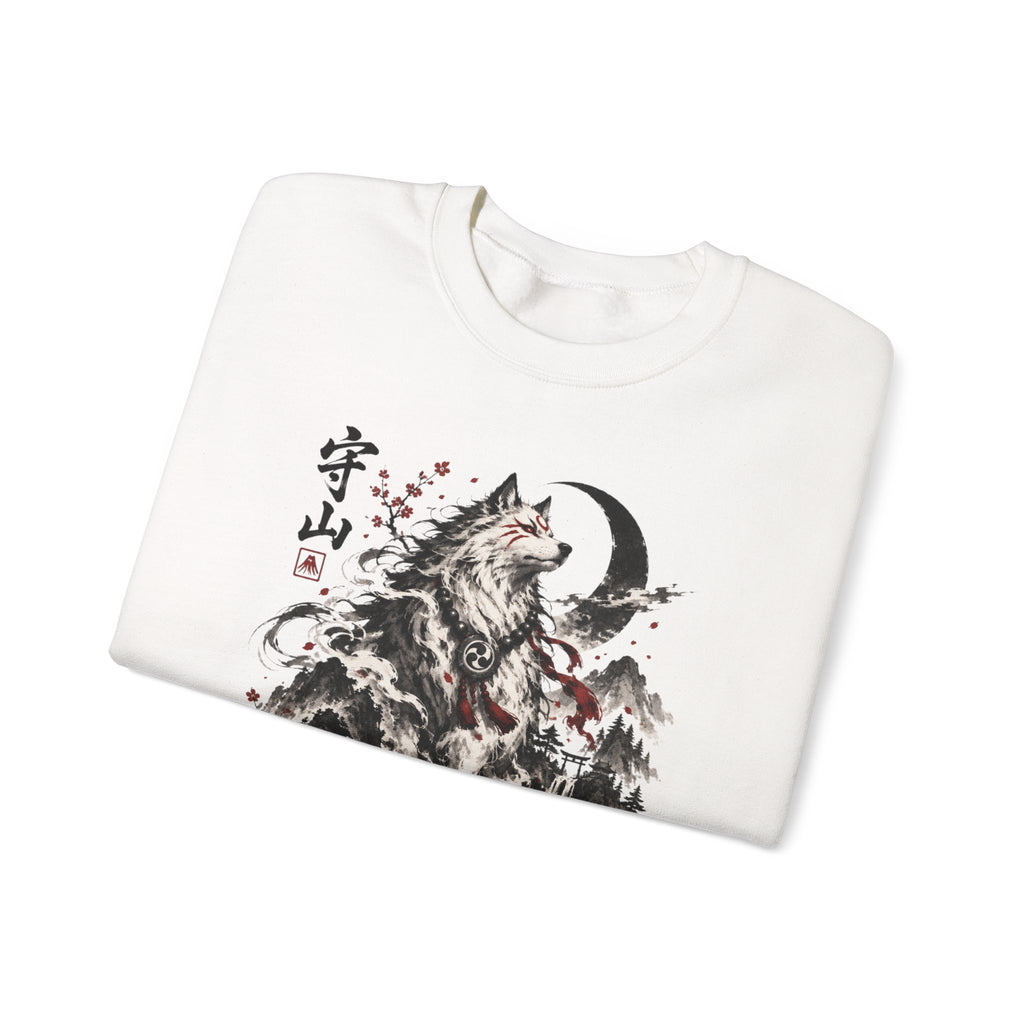 Japanese Wolf Moon Crewneck Sweatshirt
