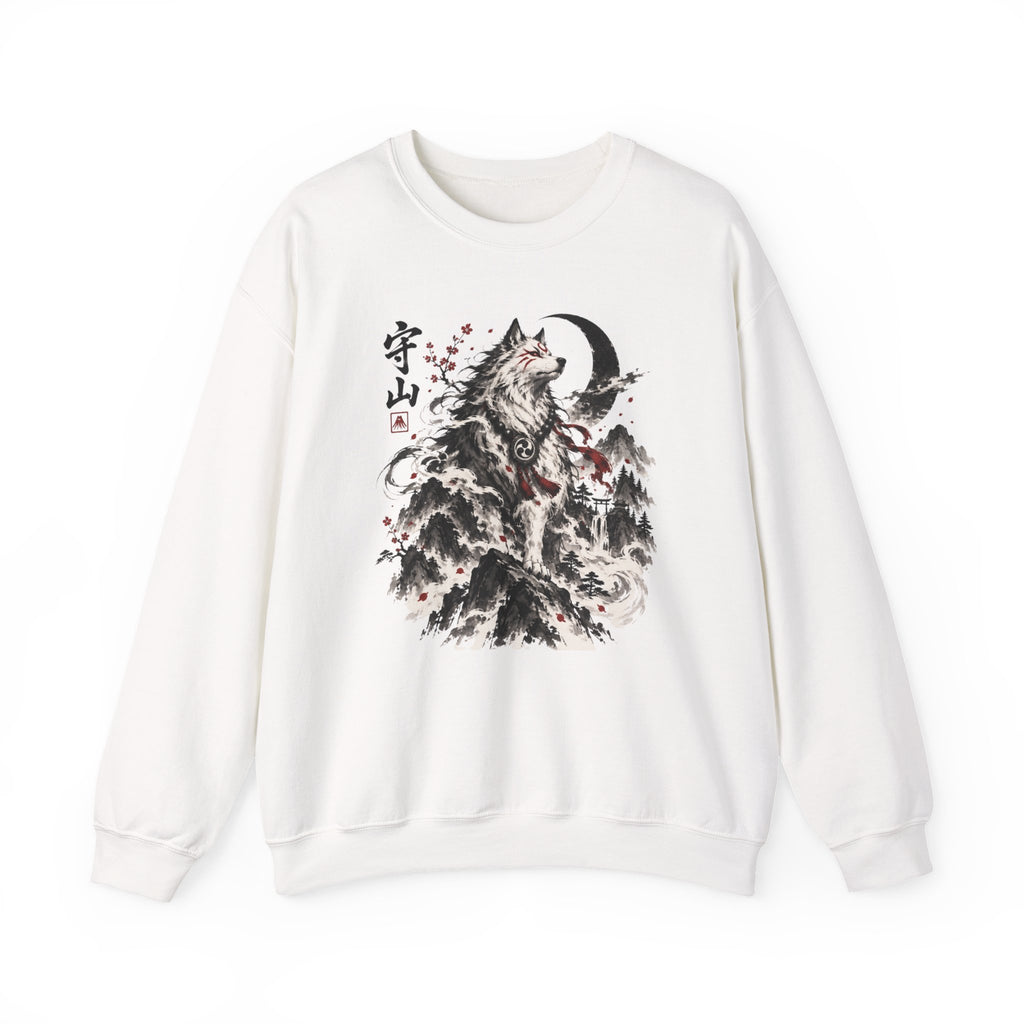 Japanese Wolf Moon Crewneck Sweatshirt